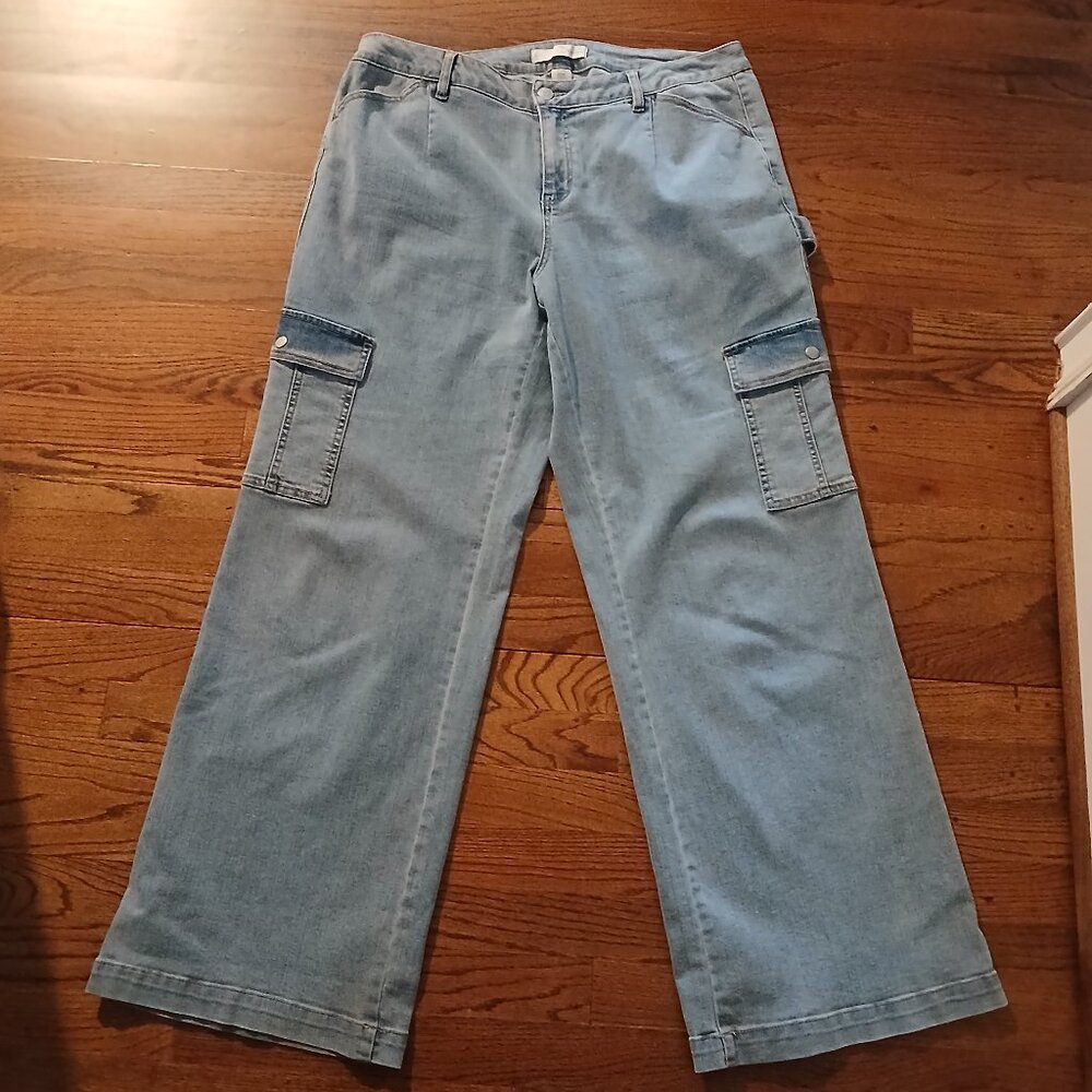 CATO Est. 1946 Denim Jeans Cargo Pockets SZ 16W Plus Utility Casual Carpenter